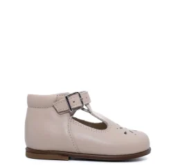 Beberlis Blush Perforated T Strap Baby Shoe Clearance