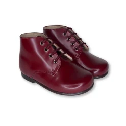 Beberlis Burgundy Florentic Lace Up Bootie Clearance