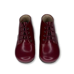 Beberlis Burgundy Leather Baby Bootie Discount
