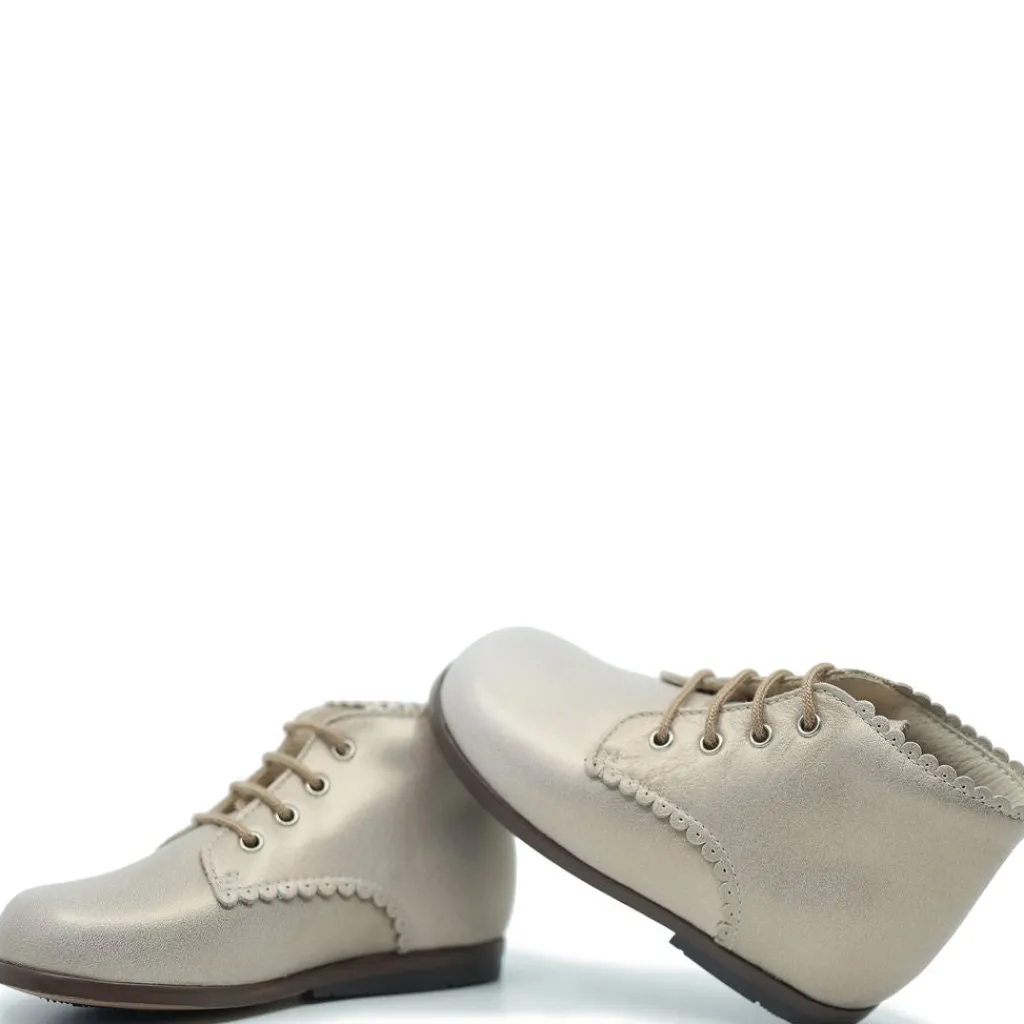 Beberlis Champagne Scalloped Baby Shoe Discount
