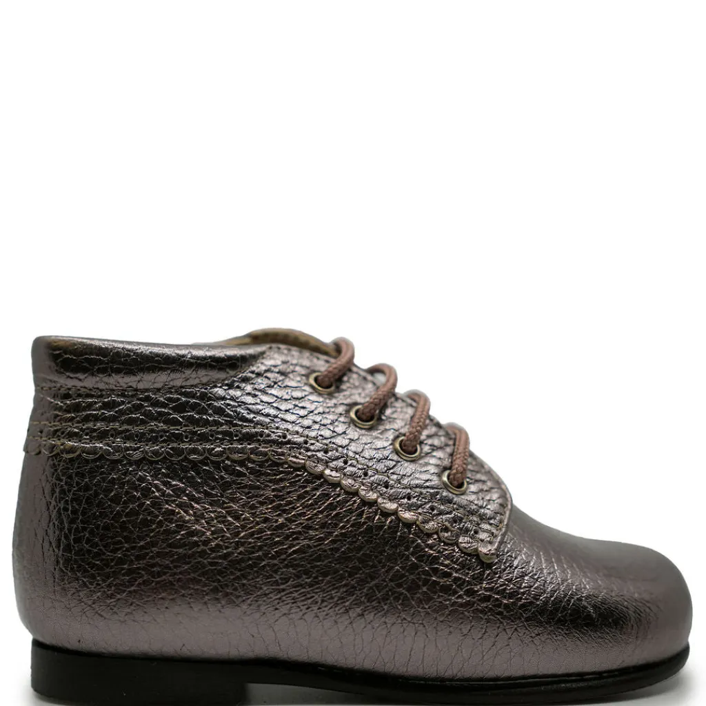 Beberlis Chrome Scalloped Baby Bootie Fashion