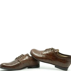 Beberlis Cognac Croc Derby Sale