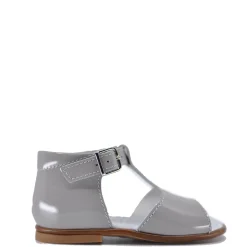 Beberlis Gray Patent T-Strap Sandal Outlet