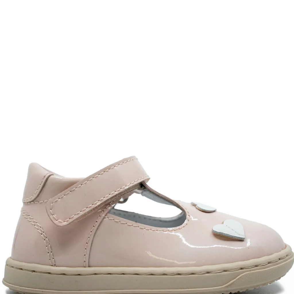 Beberlis Light Pink Patent Heart Velcro Sneaker Sale
