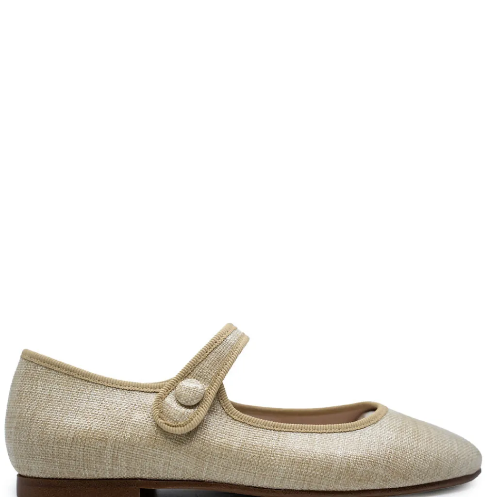 Beberlis Natural Linen Pointed Mary Jane Online