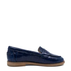 Beberlis Navy Croc Penny Loafer Sale