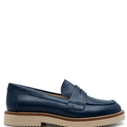 Beberlis Navy Pebbled Boat Loafer Clearance