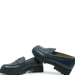Beberlis Navy Pebbled Penny Chunky Loafer Discount