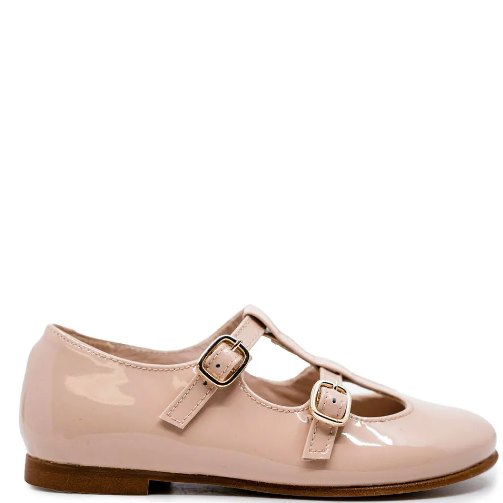 Beberlis Nude Patent Double Strap Mary Jane Sale