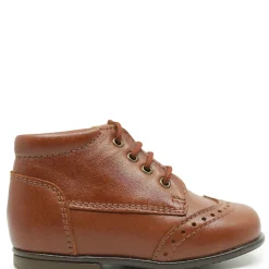 Beberlis Oak Brown Wingtip Baby Bootie Outlet