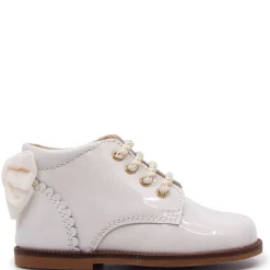 Beberlis Off White Patent Bow Baby Bootie Discount