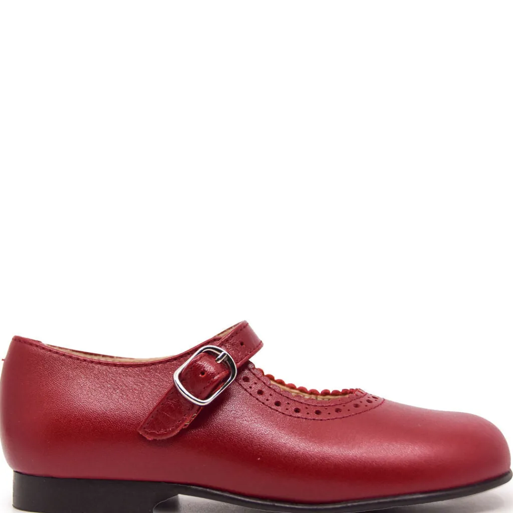 Beberlis Red Scalloped Baby Shoe Clearance