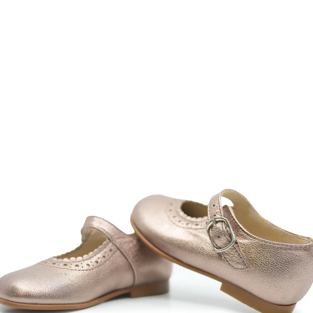 Beberlis Rose Gold Scalloped Mary Jane Discount