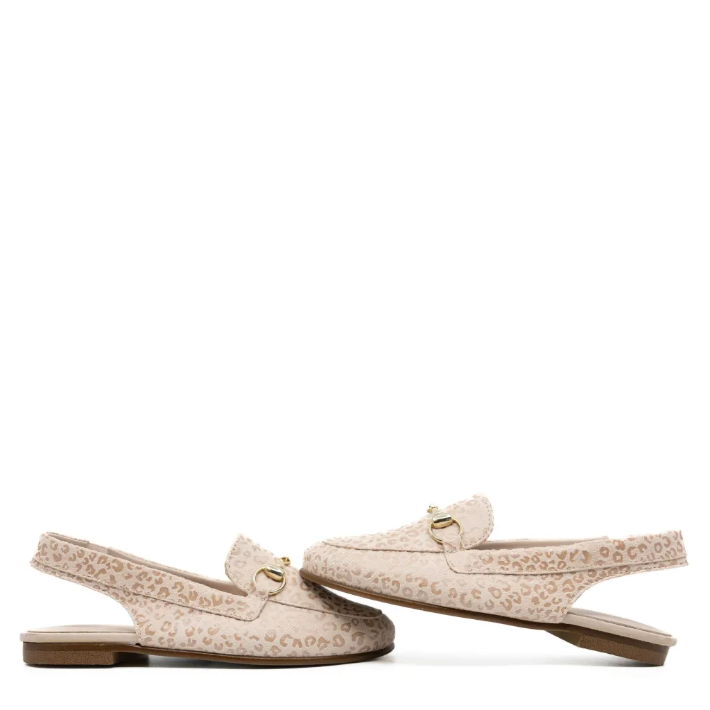 Beberlis Rose Leopard Elastic Slingback Sale