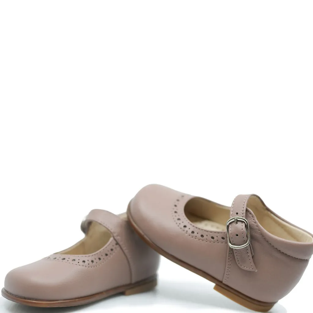 Beberlis Rose Pink Perforated Baby Mary Jane Fashion