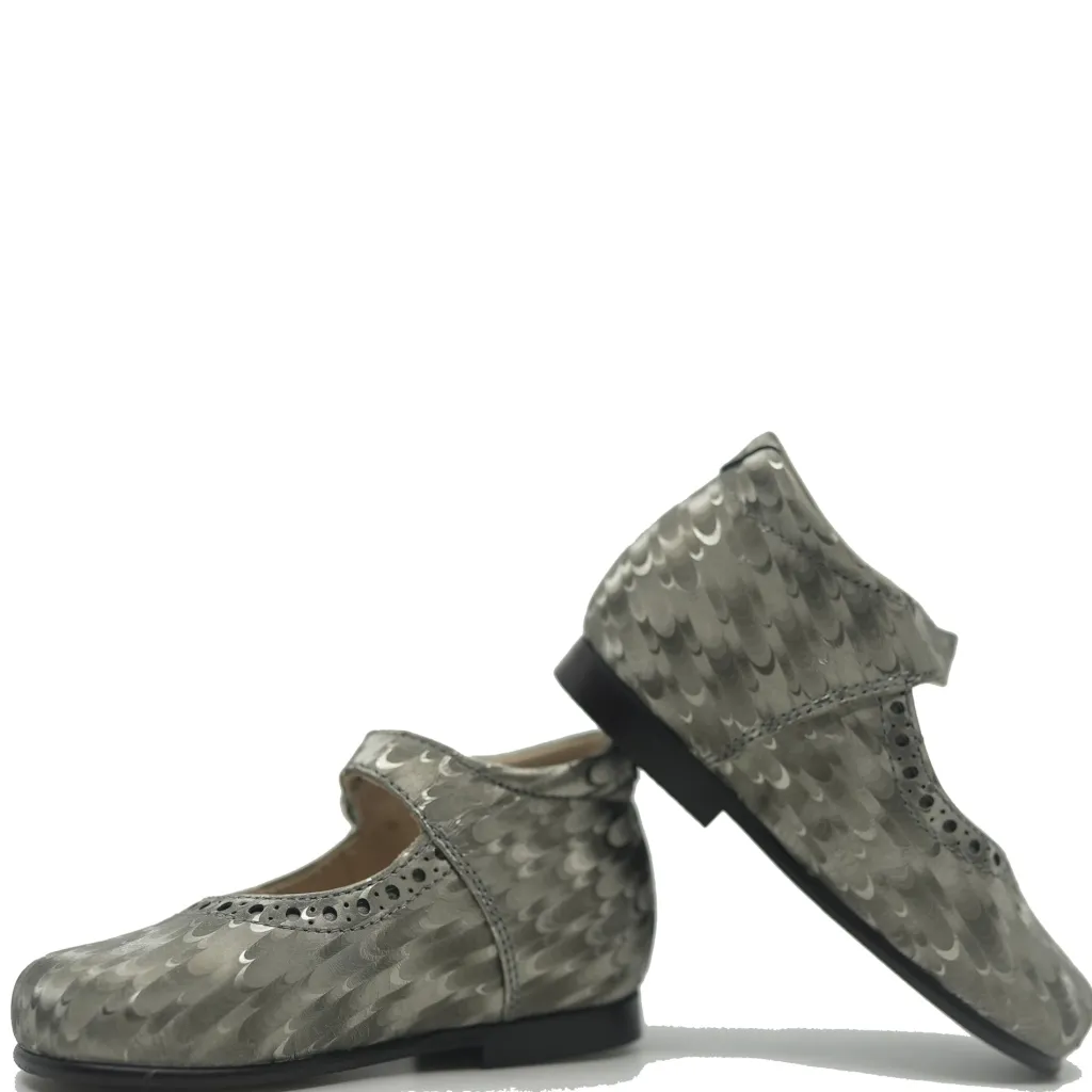 Beberlis Silver Feather Baby Mary Jane Fashion