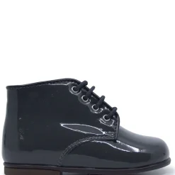 Beberlis Smoke Patent Piping Baby Bootie Sale