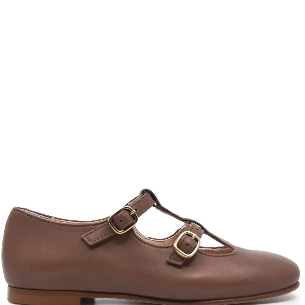 Beberlis Soft Brown Double Strap Mary Jane Discount