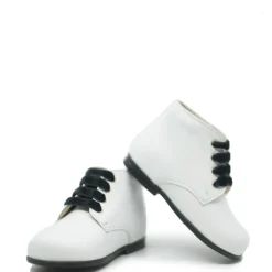 Beberlis White Leather Baby Bootie Clearance