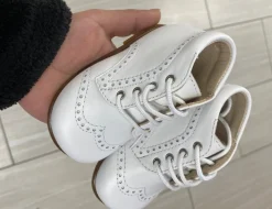 Beberlis White Wingtip Baby Shoe New
