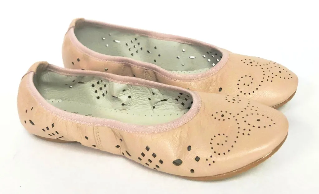 Belle Chiara Nude Floral Cutout Ballet Flat New