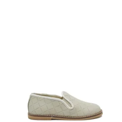 BluBlonc Beige Quilted Smoking Loafer Best