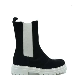 BluBlonc Black and White Chelsea Boot Clearance