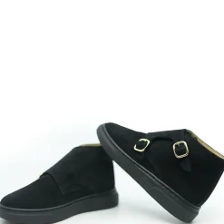 BluBlonc Black Suede Hightop Dress Sneaker Clearance