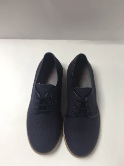 BluBlonc Blue Linen Dress Shoe Fashion