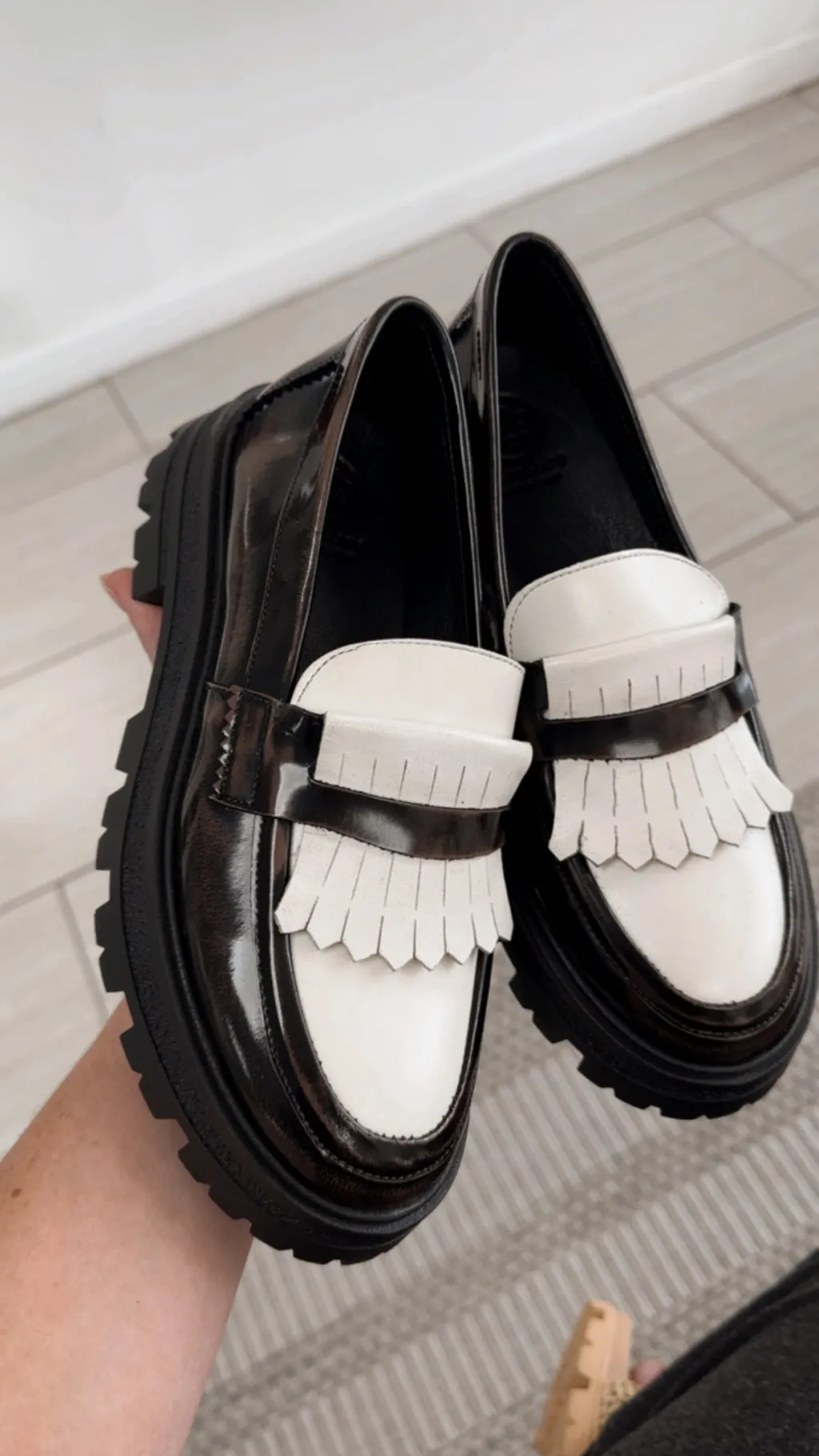 BluBlonc Brown Florentic Fringe Chunky Loafer Sale