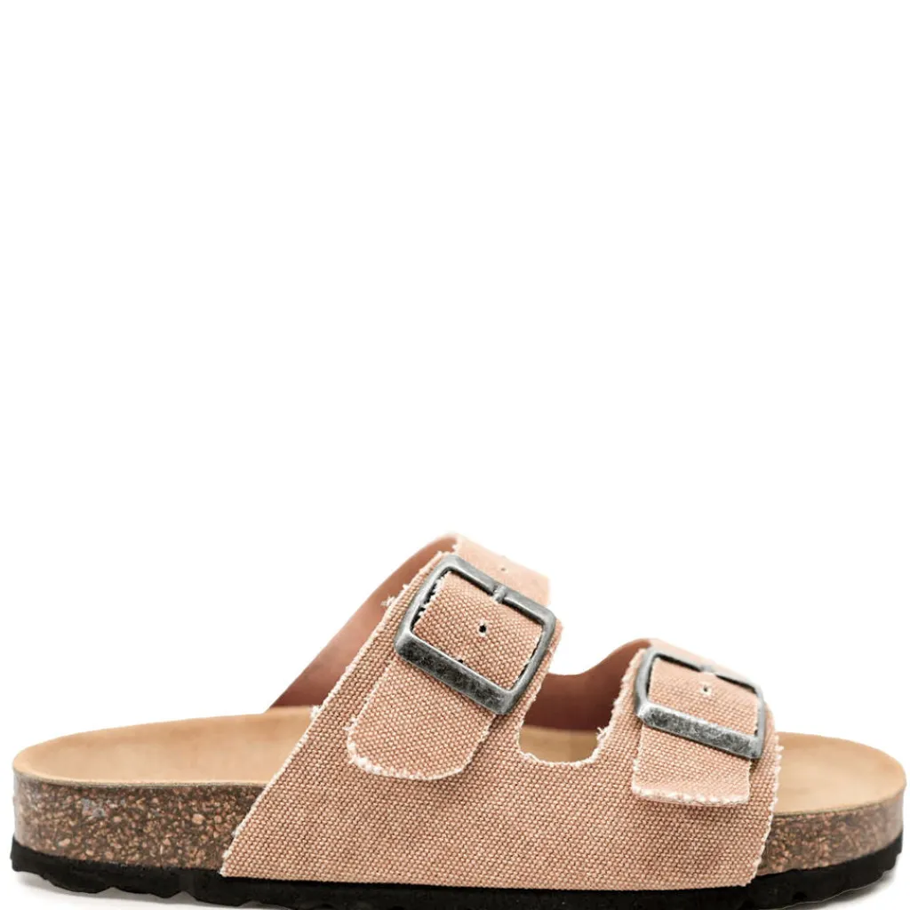 BluBlonc Canvas Buckle Slide Sale