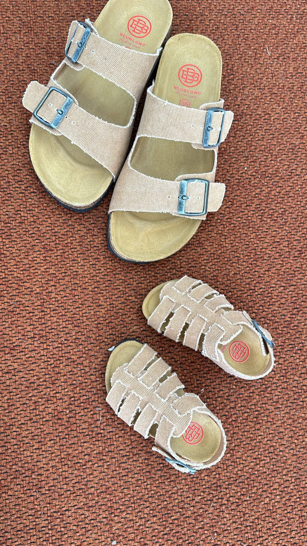 BluBlonc Canvas Buckle Slide Sale