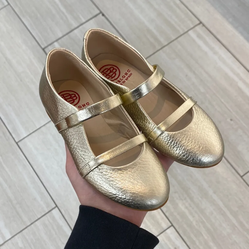 BluBlonc Champagne Double Strap Mary Jane Online