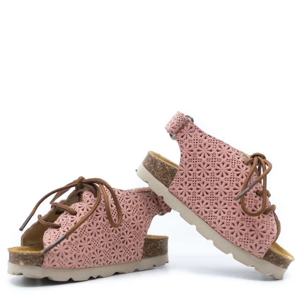 BluBlonc Coral Flower Perforated Lace Baby Sandal Online