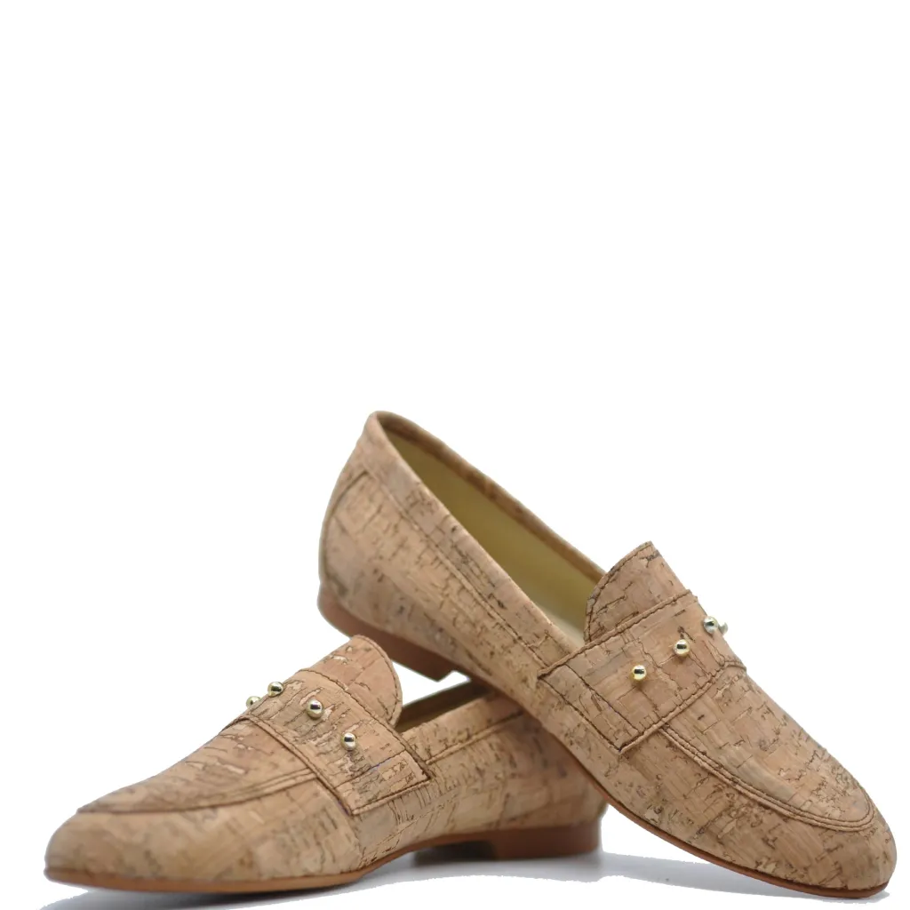 BluBlonc Cork Studded Loafer Discount