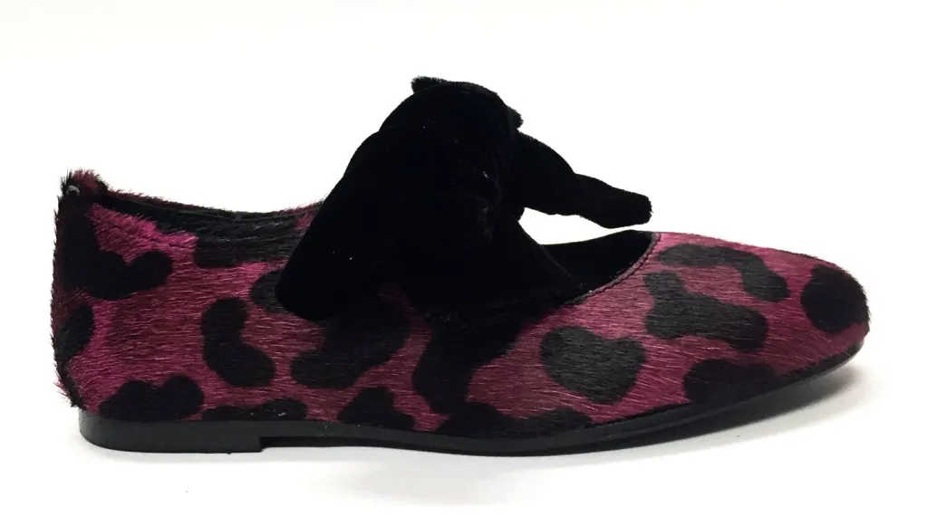BluBlonc Fuchsia Leopard Bow Ballet Online