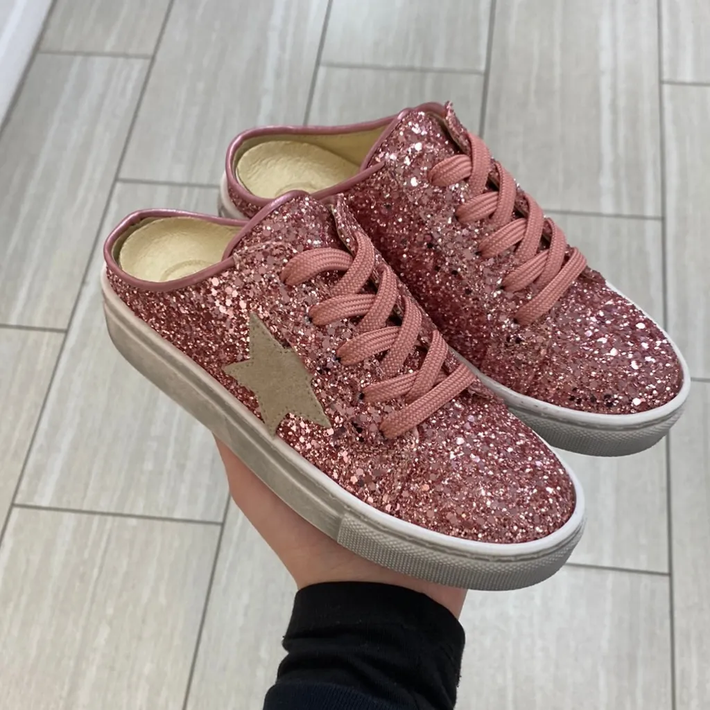 BluBlonc Glitter Sneaker Mule Hot