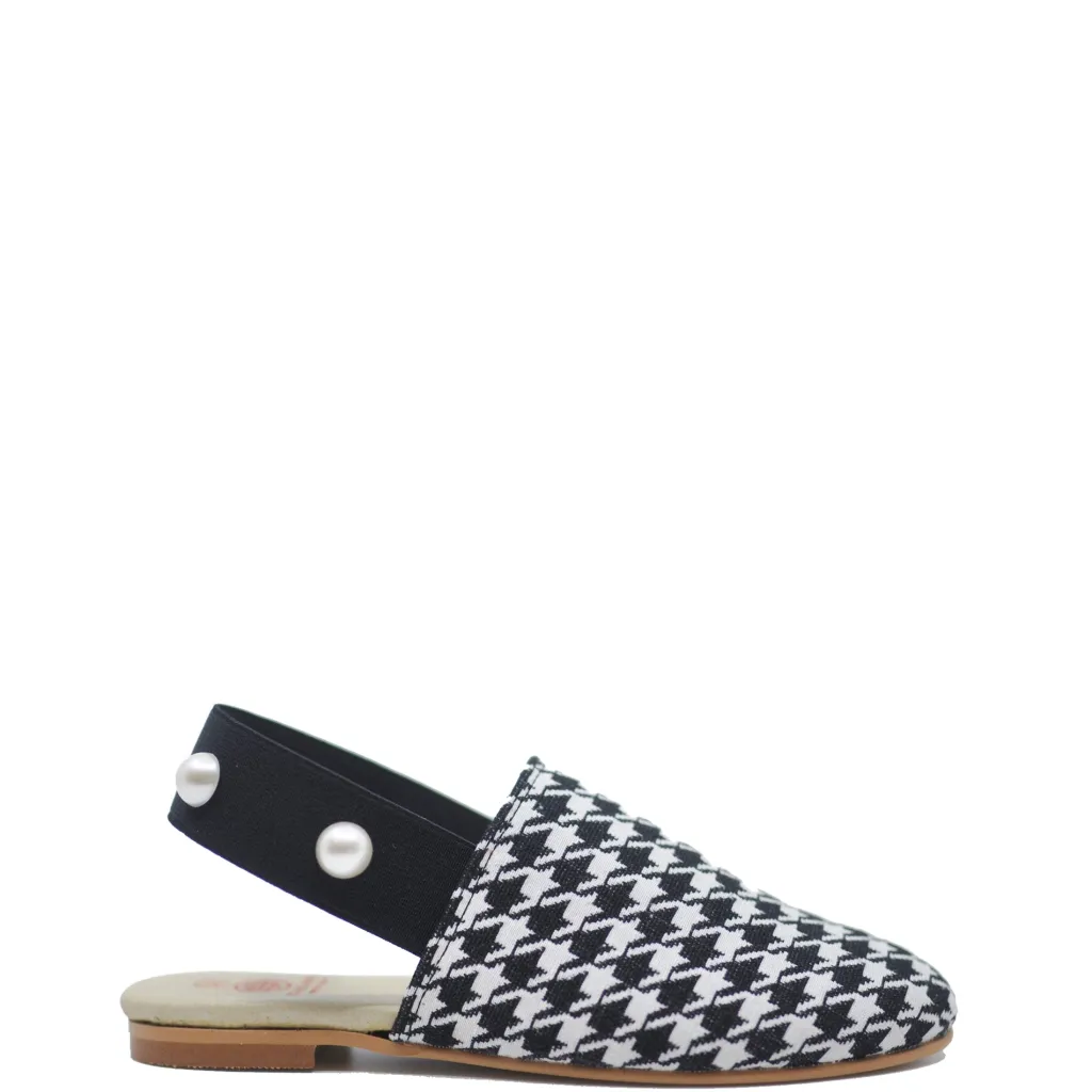BluBlonc Houndstooth Pearl Mule Hot