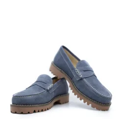 BluBlonc Jeans Nubok Chunky Penny Loafer Outlet