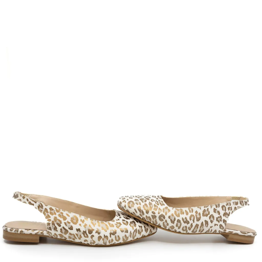 BluBlonc Leopard Metallic Slingback Sale