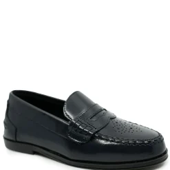 BluBlonc Navy Florentic Perforated Loafer Online