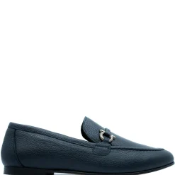 BluBlonc Navy Pebbled Buckle Dress Shoe New