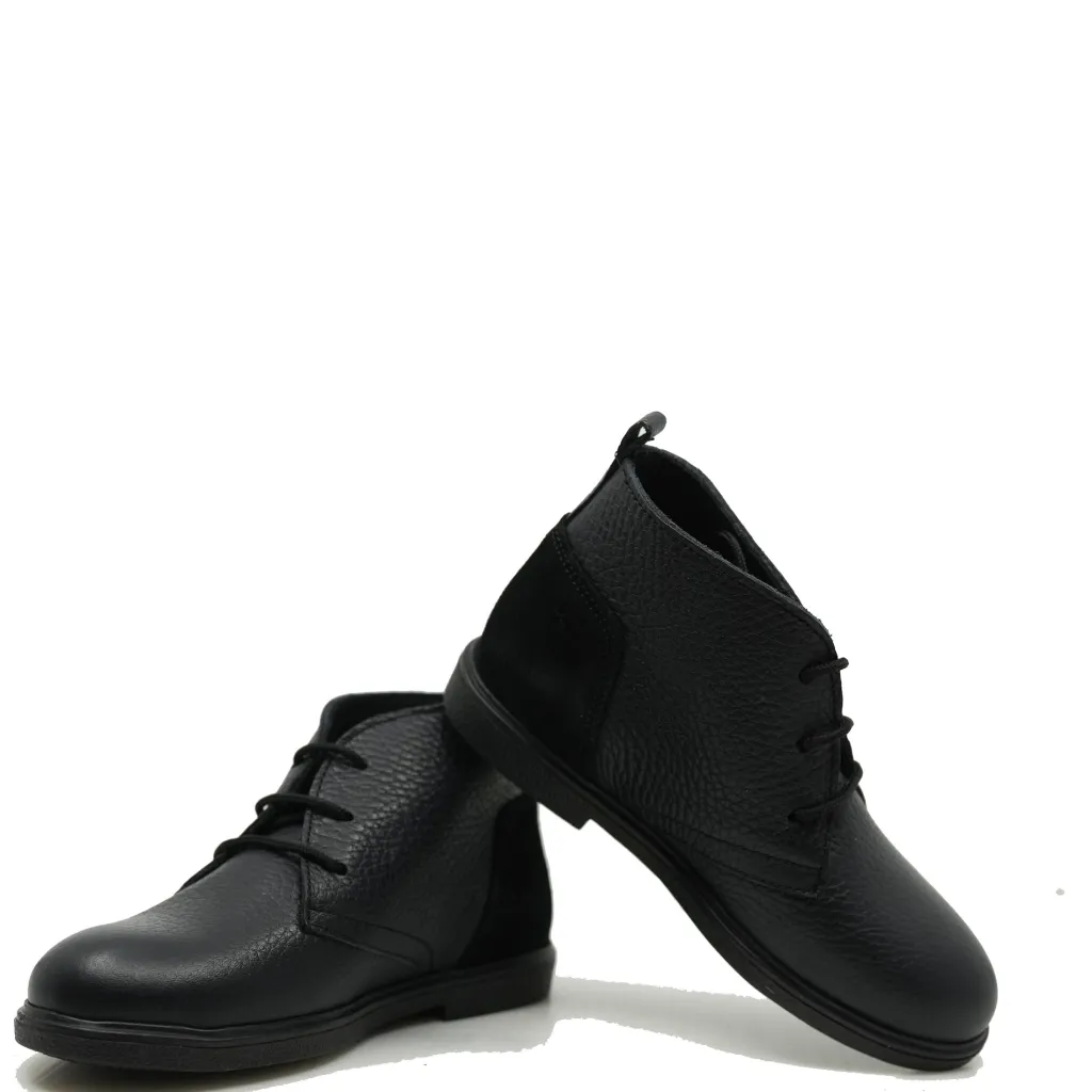 BluBlonc Navy Pebbled Contrast Bootie Outlet