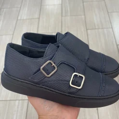 BluBlonc Navy Textured Captoe Dress Sneaker Outlet