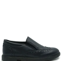 BluBlonc Navy Textured Wingtip Dress Shoe Best