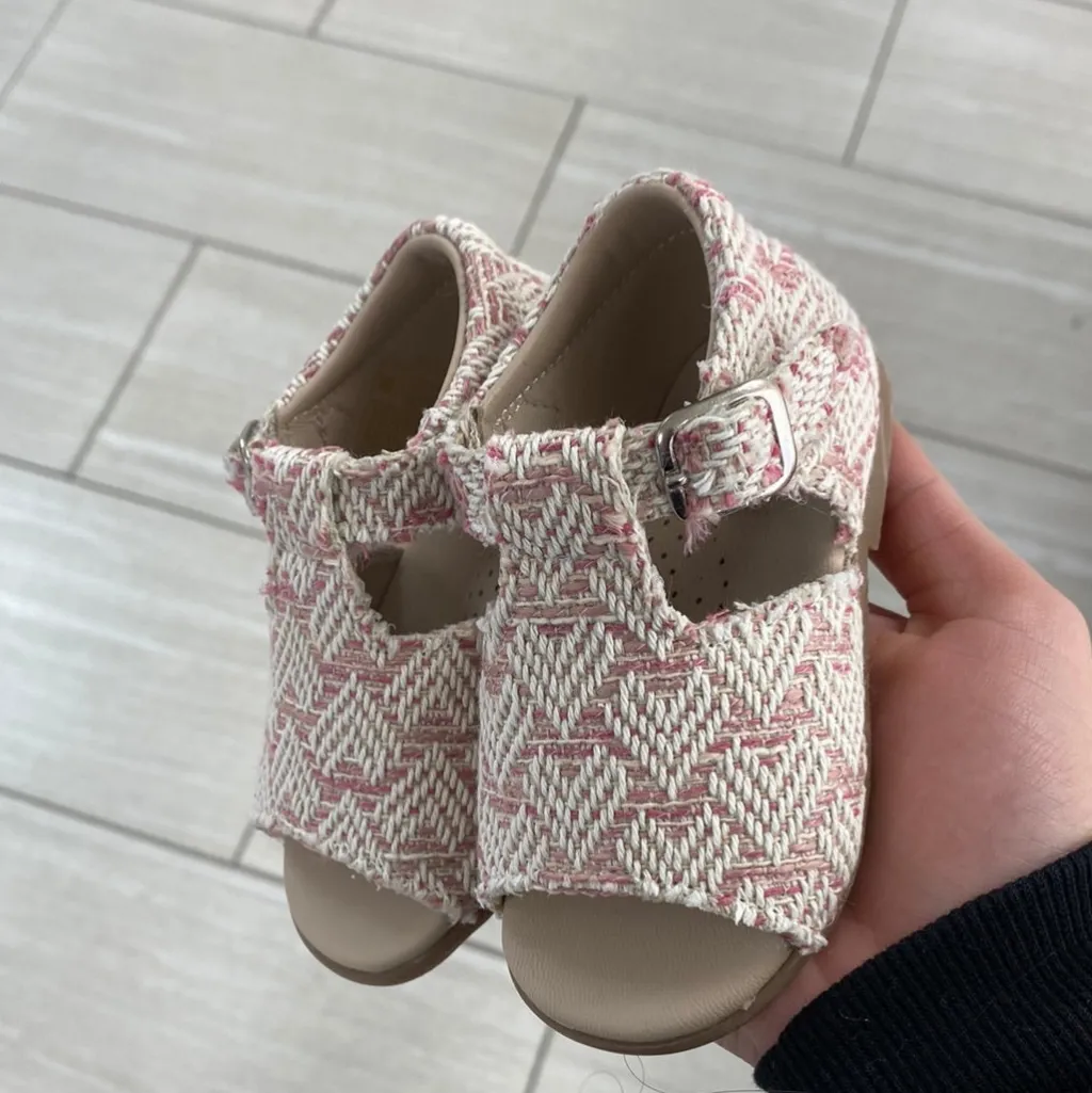 BluBlonc Pink Heart Baby Sandal New