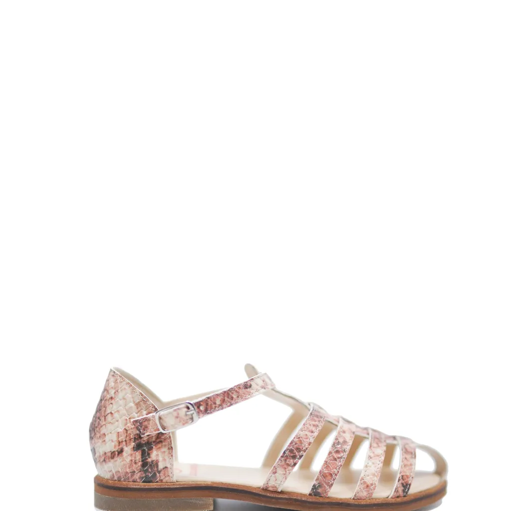 BluBlonc Snake Gladiator Sandal Fashion