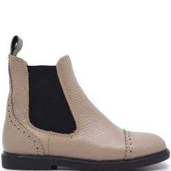 BluBlonc Taupe Captoe Elastic Bootie Best
