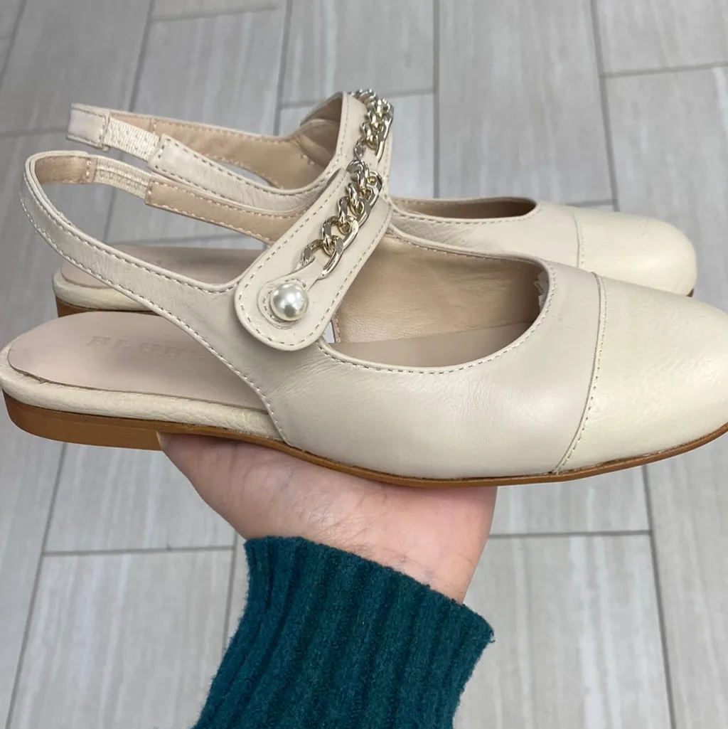 BluBlonc Taupe Captoe Pearl Slingback Discount