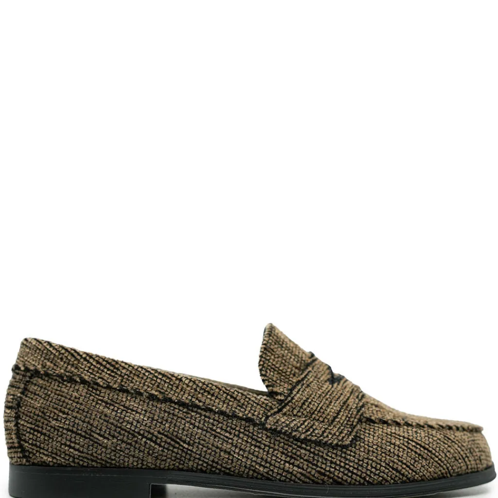 BluBlonc Taupe Corduroy Penny Loafer Best